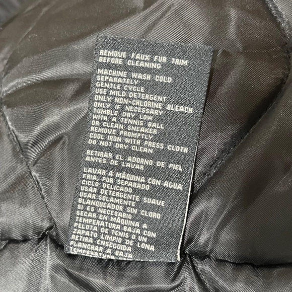 1 Madison Expedition Heritage Collection Woman Black Parka Hooded Coat-Preowned - Picture 11 of 11